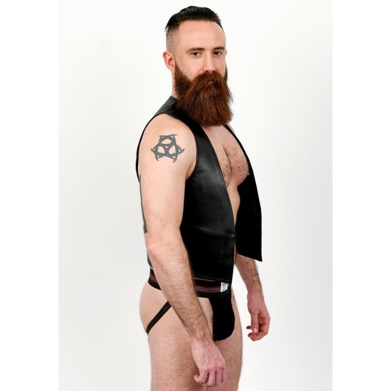 TITUS Leather 1.2mm BAR VEST Waistcoat | Black
