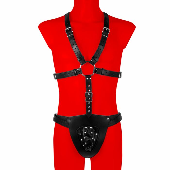 Uberkinky Strapping Bondage Harness with Jock Strap