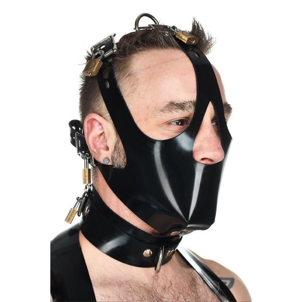 Vilain Garçon Heavy Rubber Locking Head Harness Muzzle